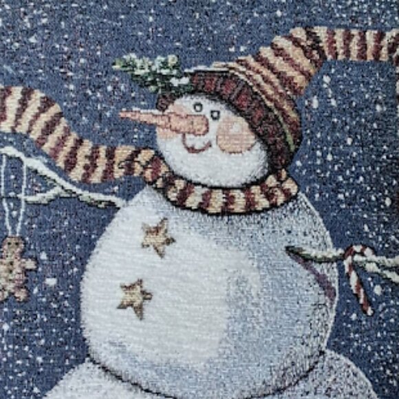 Sandi Gore Evans, Snowman Throw Pillow 15 x15 - Picture 5 of 5